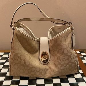 Fabric and leather Coach purse